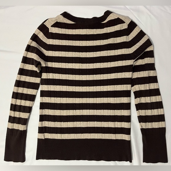 Old Navy | Long Sleeve Brown Striped Shirt - Picture 2 of 2